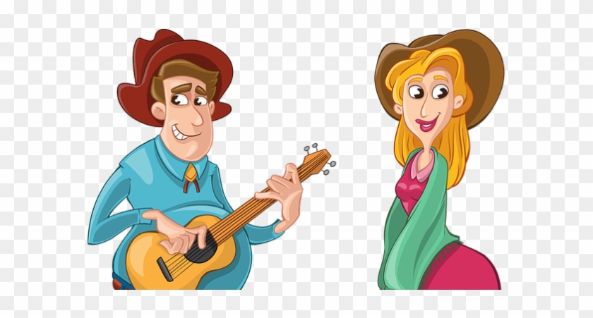 Folk Singer Cushion Concerts - Animated Singers Country Couples #348397