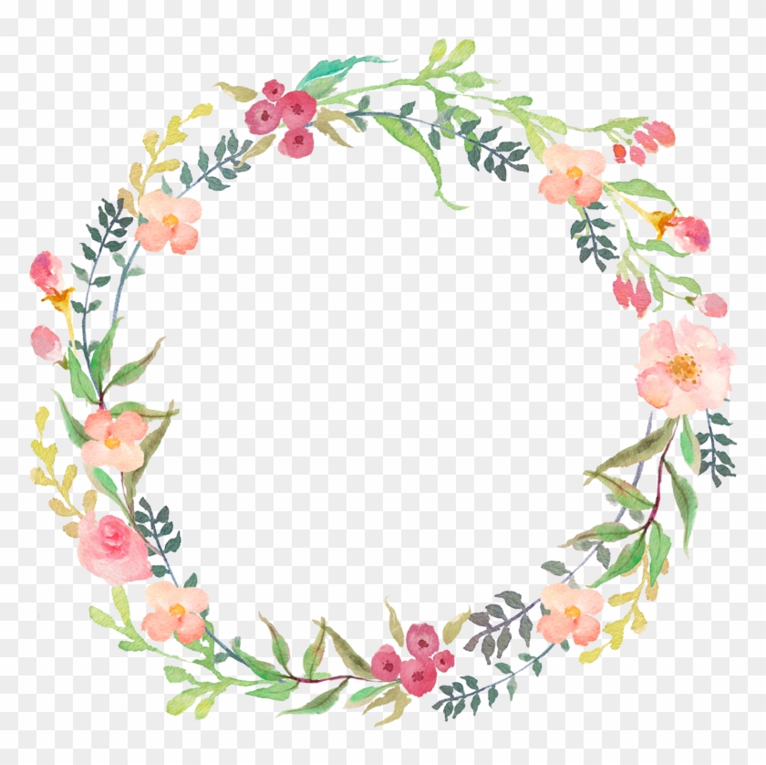 Imagem - Watercolor Wreath Flower Png #349082