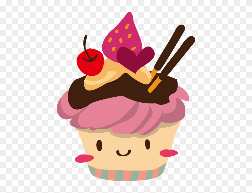 Ice Cream Sundae Cupcake Muffin Picture Frame - Sundae Ice Cream Cartoon #349236