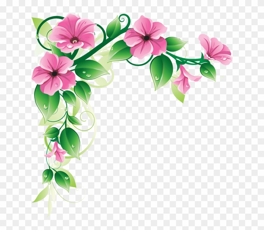 Sep Cached Apr Http Purple Flowers Frames Cached Aug - Corner Flower Designs Png #349945