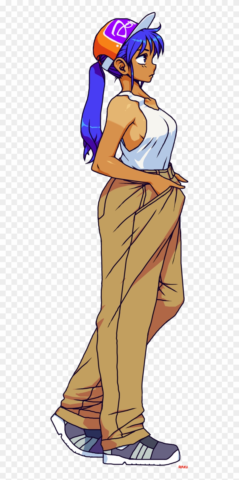 Baggy Pants By Rakugaki - Anime Girl With Baggy Pants #350161