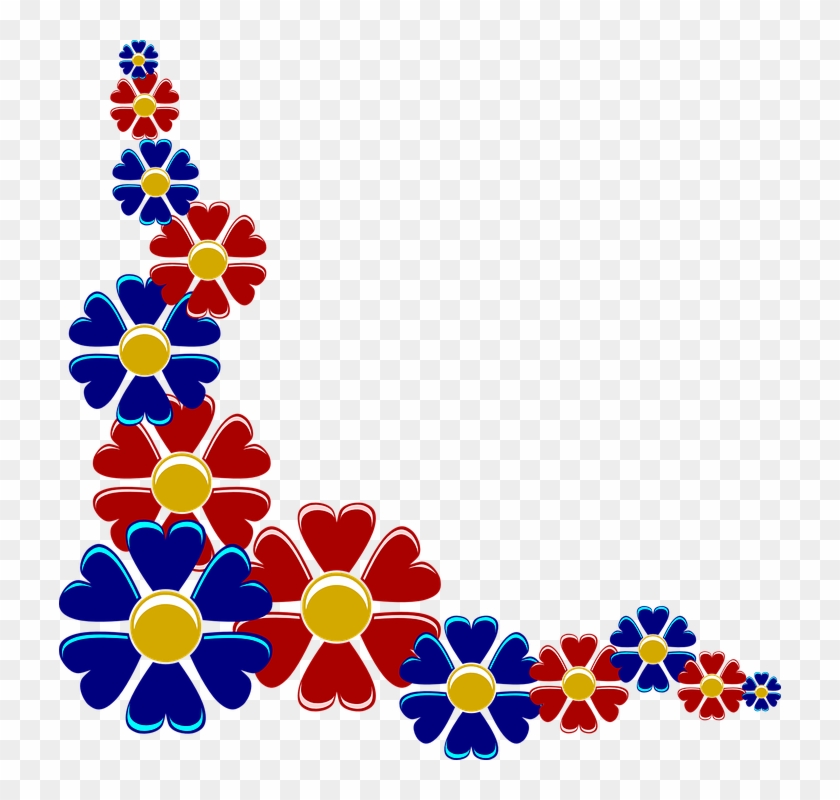 Flower Border Png 15, - Project Front Page Design #350226