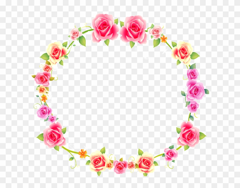 Rosette Round Flower Transparent Background Png Border - Portable Network Graphics #350798