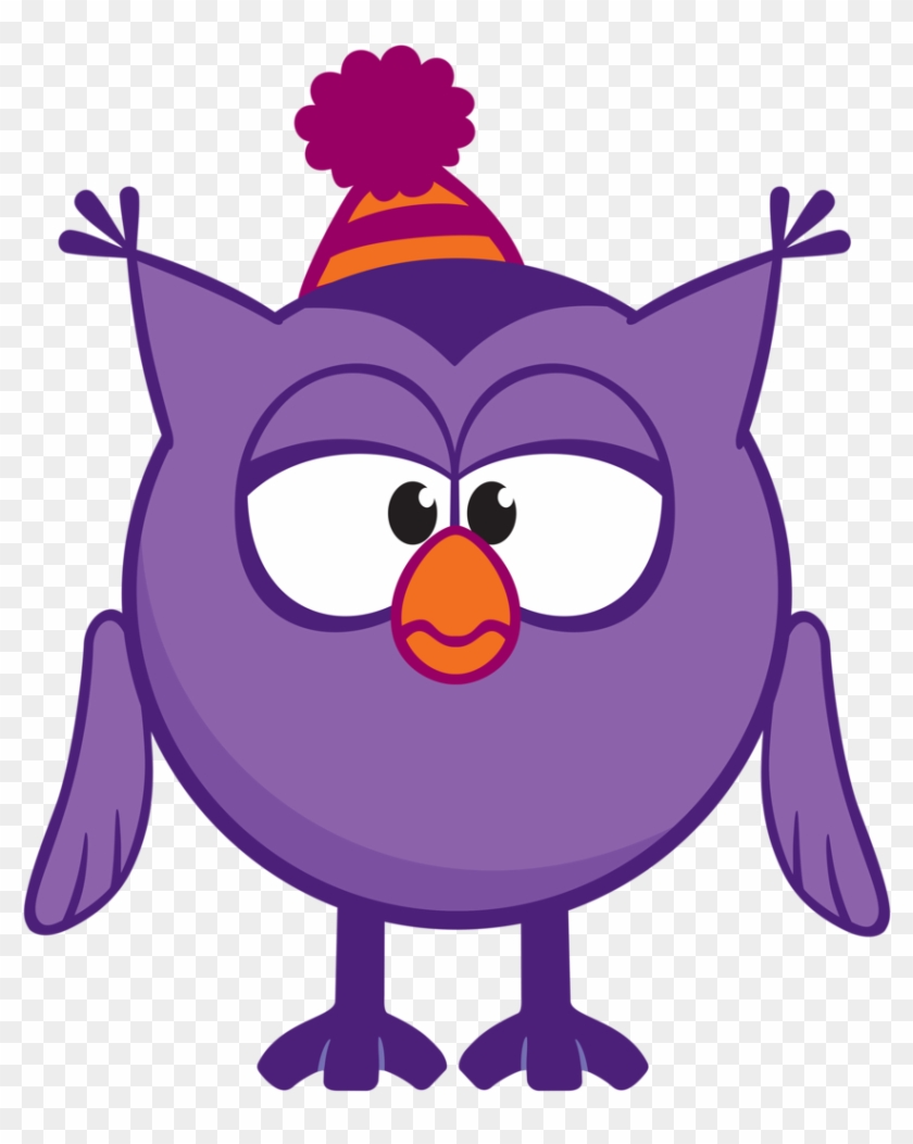 Winter Owl * - สัตว์ ภาพ การ์ตูน สี ม่วง #351989