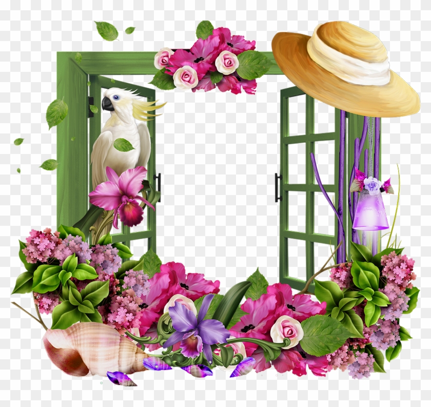 Tropical Frames, Frame Clipart, Vintage Stationary, - Window #352229