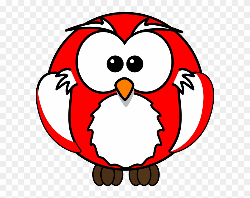 Red Owl Clip Art At Clipartner - Cartoon Owl #352236