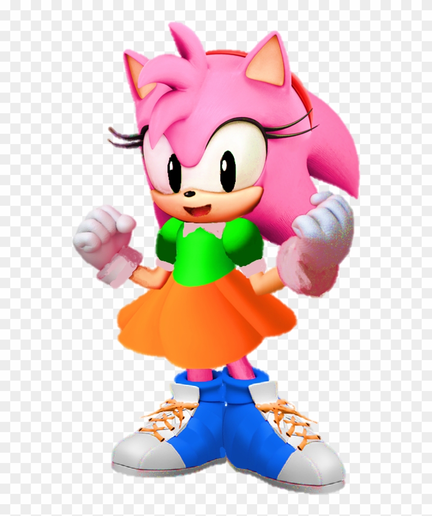 Image 3d Amy Rose Classic Clothing By Thearenddude - Sonic Generations Classic Amy #352432