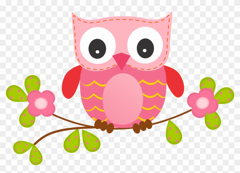 Pink Owl On Branch - Cartela Filha Unica Para Imprimir #352713