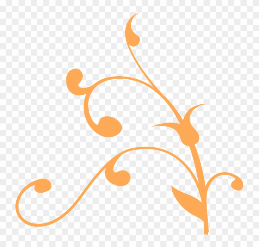 Orange Flower Clipart Flower Creeper - Tree Branch Clip Art #352811