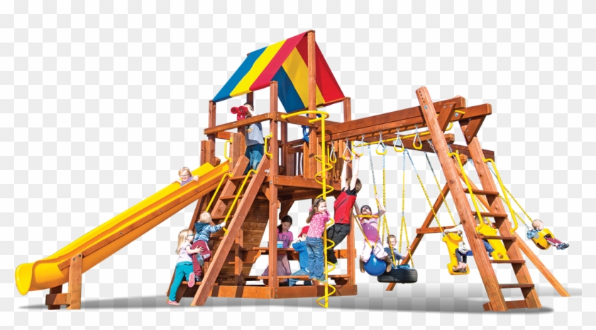 Rainbow Turbo Clubhouse Pkg Iii Fully-equipped To The - Backyard Playworld #353344