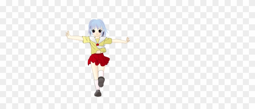 Cartoon Girl Walking - Cute Cartoon Girl Gif #353582