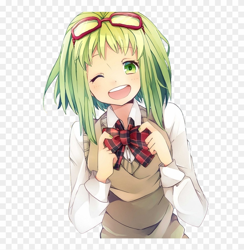 Schoolgirl Hanabi - Green Hair Anime Png #353729
