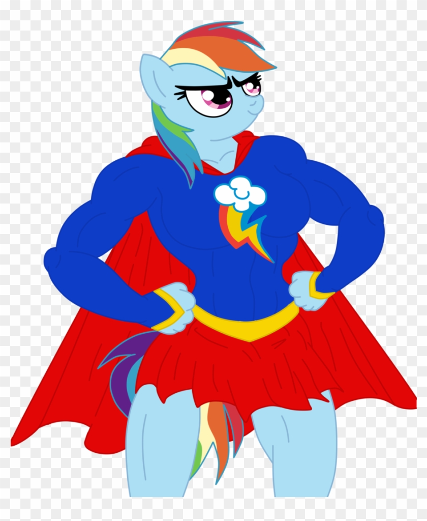 #152294 - Anthro, Artist - Natter45, Artist - Ukwolfie, - Rainbow Dash Supergirl #353970