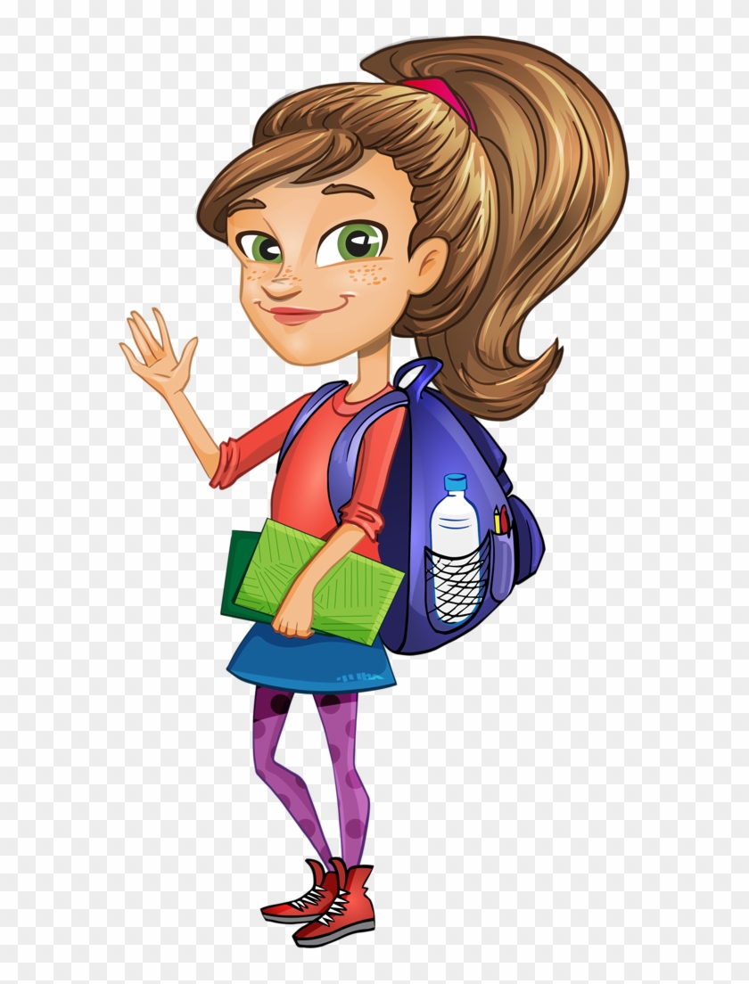 Vector Girl Student - Vector Art Character Girl #354555