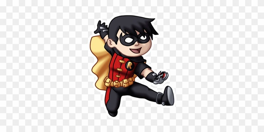 Chibi Yj Robin I V3 By Twinenigma - Chibi Dick Grayson Robin #354786