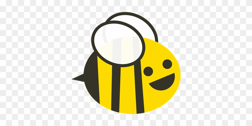 Bee Black Buzz Cute Gray Grey Insect Yello - Cartoon Bee #355958