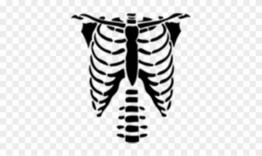 Beautiful Rib Cage Cartoon Skeleton Torso Halloween - Png T Shirts For Roblox #356593