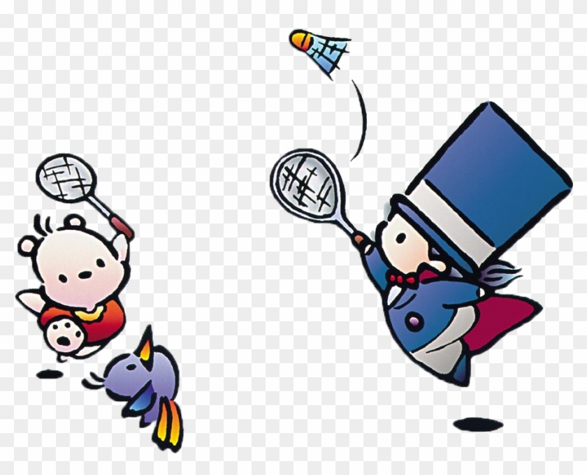 Badminton Shuttlecock Net Racket - Cartoon #356924