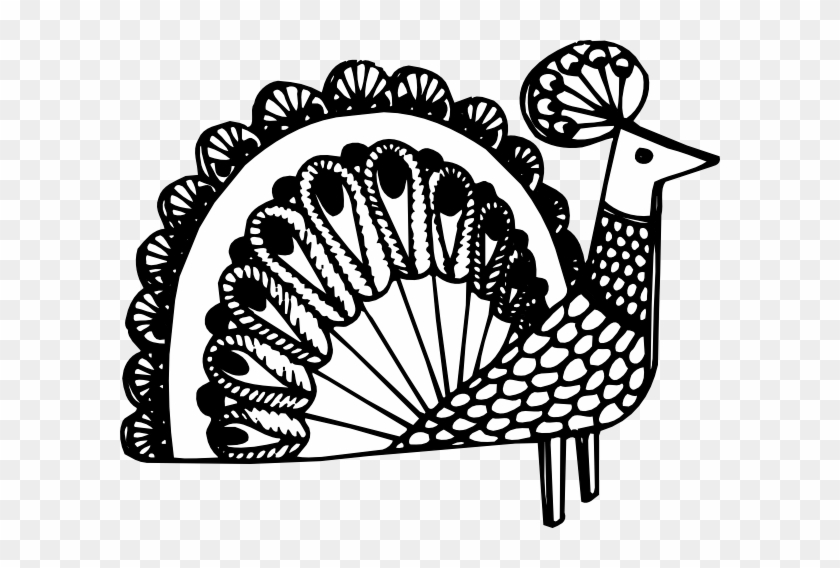 Peacock Clipart Black And White 3 - Peacock Clipart Black And White 3 #357538