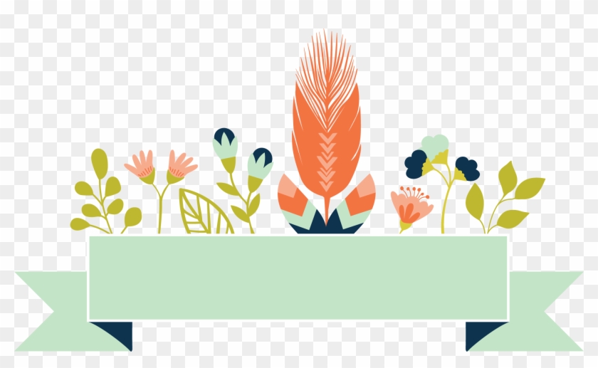 Green Lynx Essences - Banner With Flowers Png #358565