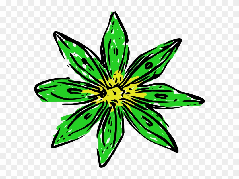 Green Yellow Flower Clip Art - Green Yellow Flower Clip Art #359955