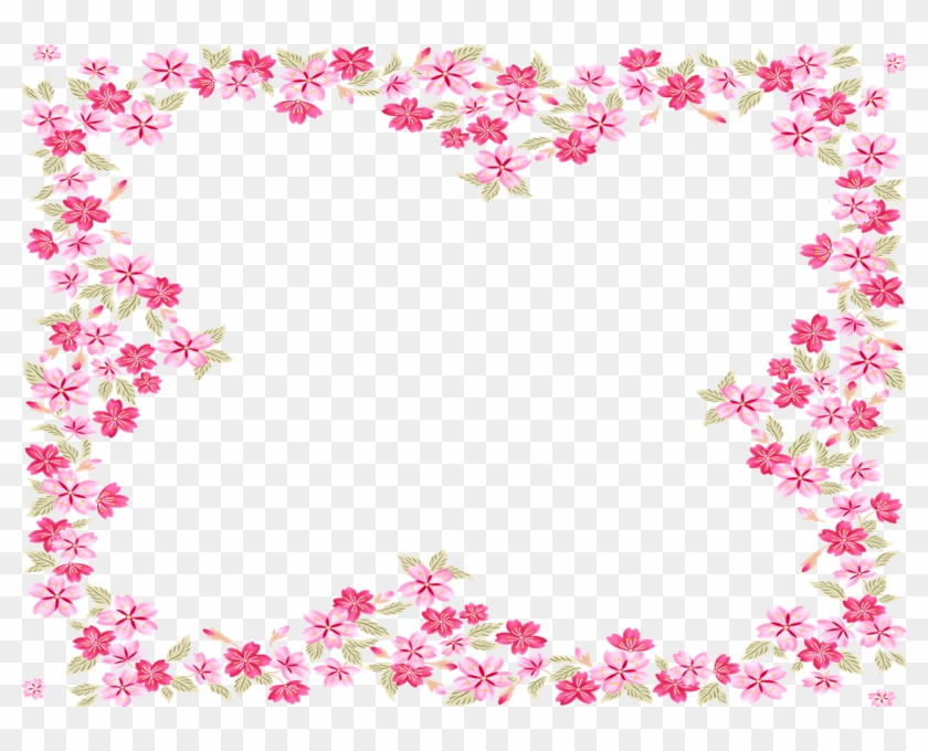 Marcos Para Fotografías - 桃 の 花 イラスト 枠 #360010