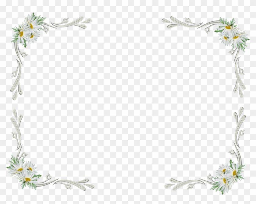 White Floral Border Transparent - White Flower Border Transparent Background #360093