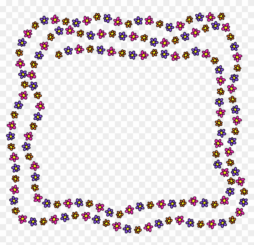 Floral Border Frame Copyspace Png Image - กรอบ ตกแต่ง Png #360144