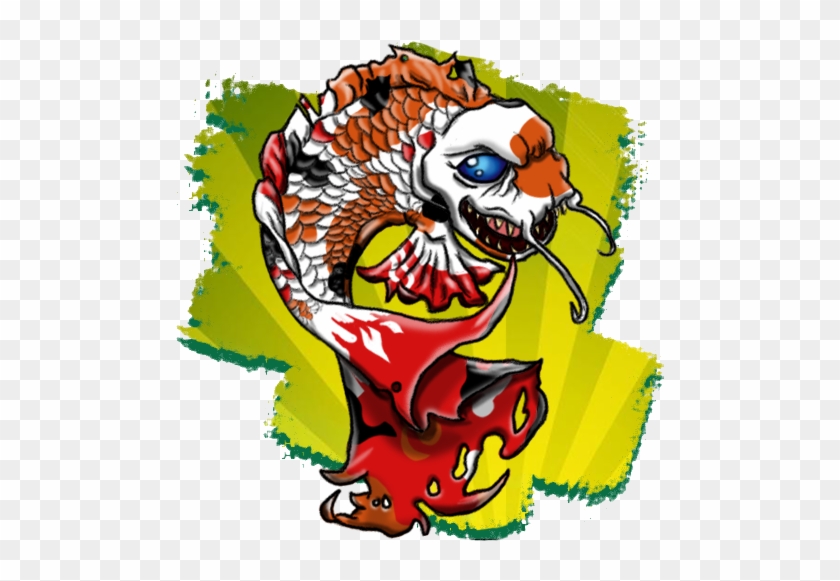 Evil Koi Drawings - Evil Koi Fish Drawing #360285