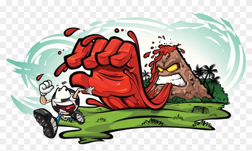 Volcano Cartoon Drawing Illustration - Volcano Cartoon Drawing Illustration #360710