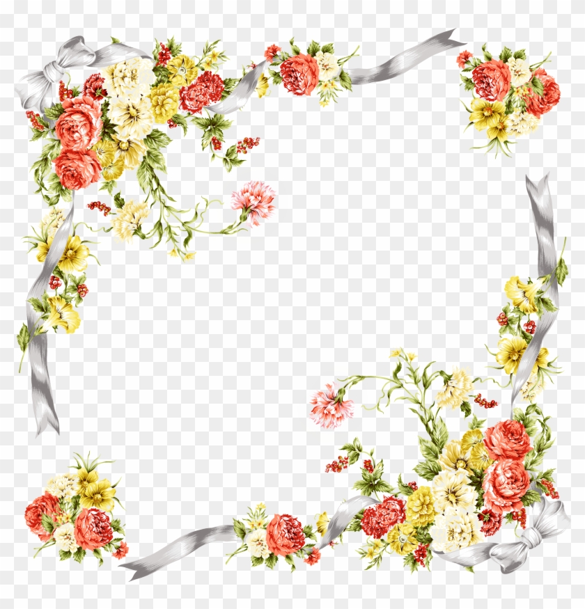 Picture Frame Flower Photography Paper - Paper Border Desing #360449