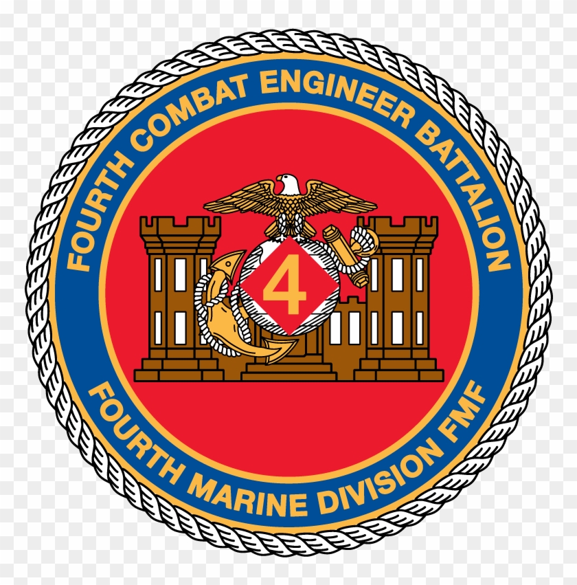 4th Combat Engineer Battalion 4th Marine Division Fmf - Emblem #362790