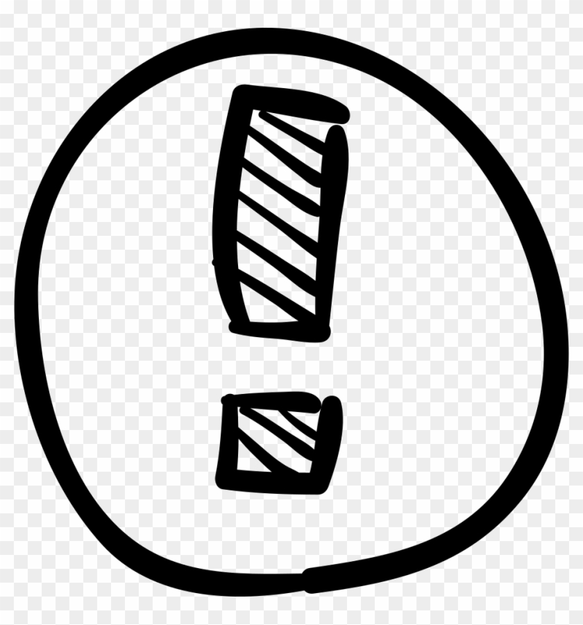 Exclamation In A Circle Sketch Comments - Sketch Exclamation Mark Png #363279