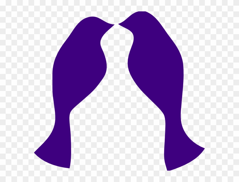 Purple Love Birds Clip Art - Love Birds Clip Art #364354