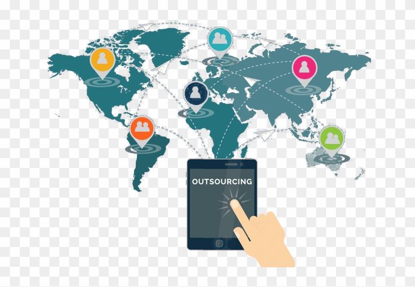 Outsourcing Png Transparent Images - World Map #364577