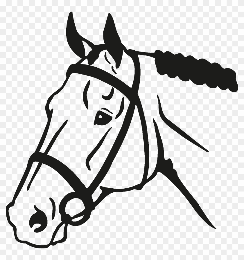 12 Horse Head Black And White Vectors [eps File] - Free Dxf Download Horse #364869