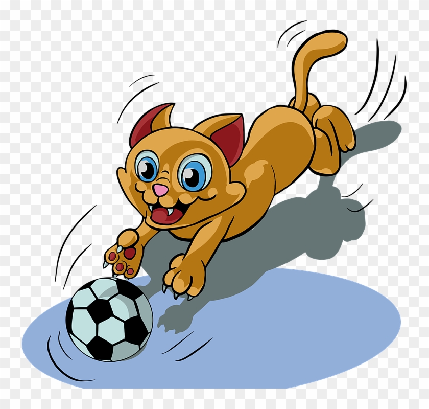 Cat Play Cliparts - Gambar Animasi Kucing Main Bola #364907