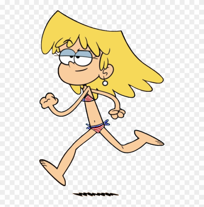 Lori Loud Flag Bikini Running - Leni And Lori Loud #365046