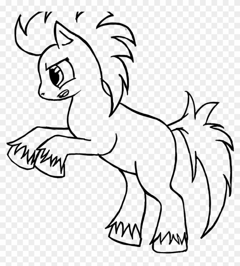 Pony Outline Clipart - Cartoon #365649