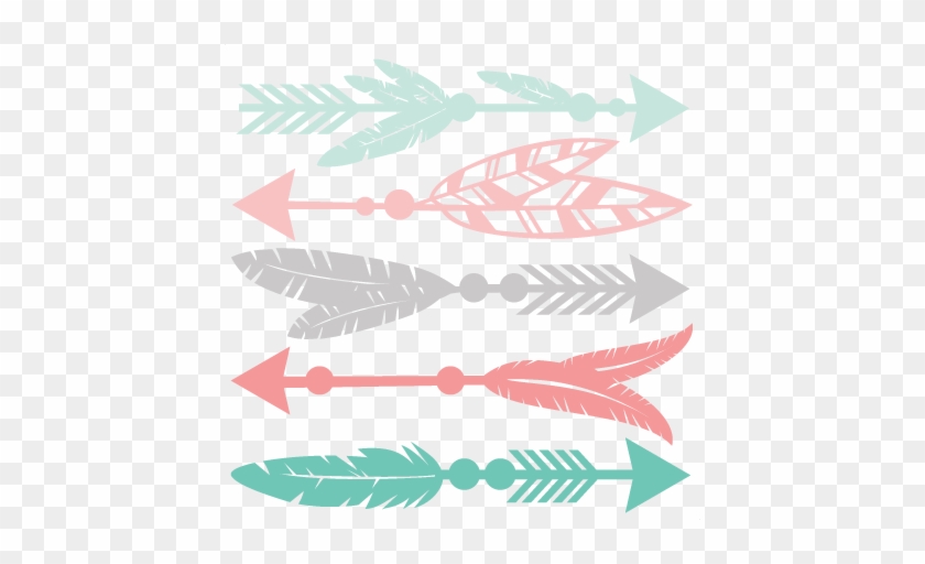 Feathered Arrow Clip Art Feather Arrow Set Svg Scrapbook - Cute Feather Clip Art #365732