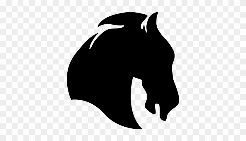 Horse Face Silhouette Right Side View Variant Vector - Cara De Un Caballo Dibujo #365849
