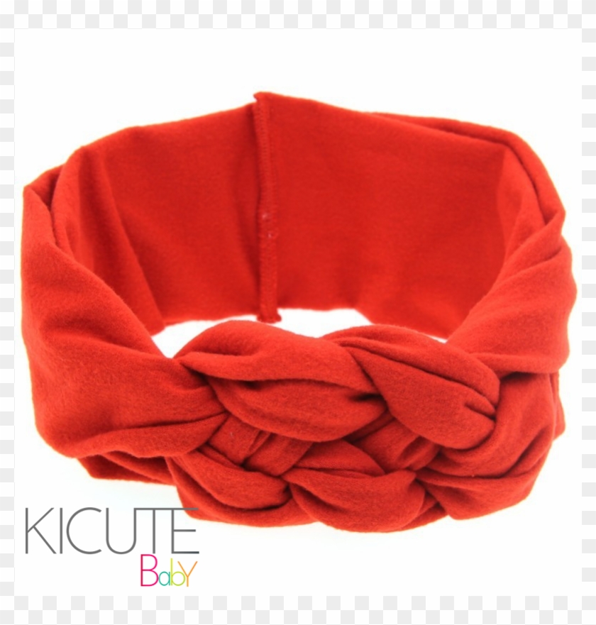Turbante Bebê Menina Basic Vermelho - Baby Girl Turban Headband Head Wrap Knotted Rabbit #366089