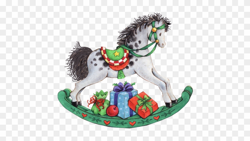 Rocking Horse With Presents - Christmas Rocking Horse Clipart #366271