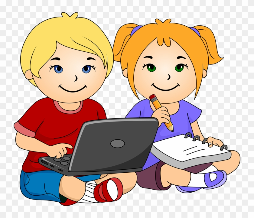 Picture Girl And Boy - Girl And Boy Writing Clipart #366475