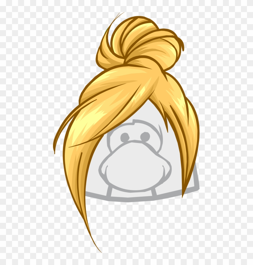 Pin Blonde Wig Clipart - Club Penguin The Head Turner #366721