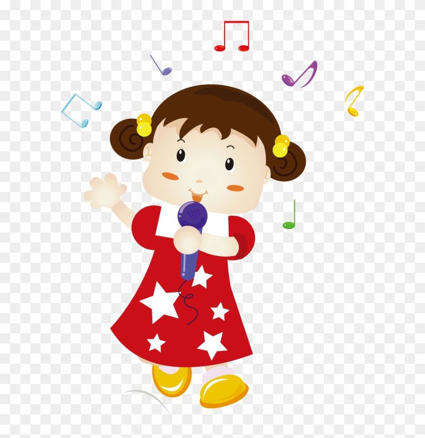 Drawing Child Animation - Chicas De Caricatura Cantando #368005