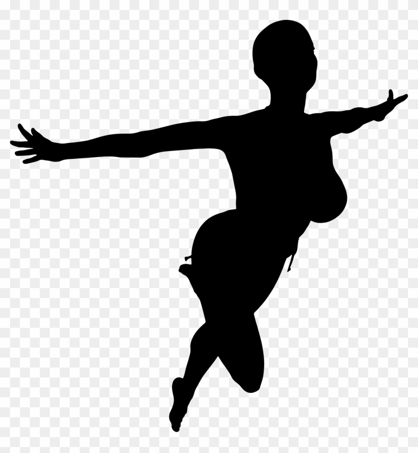 Woman Flying Silhouette - Woman Flying Silhouette #368375
