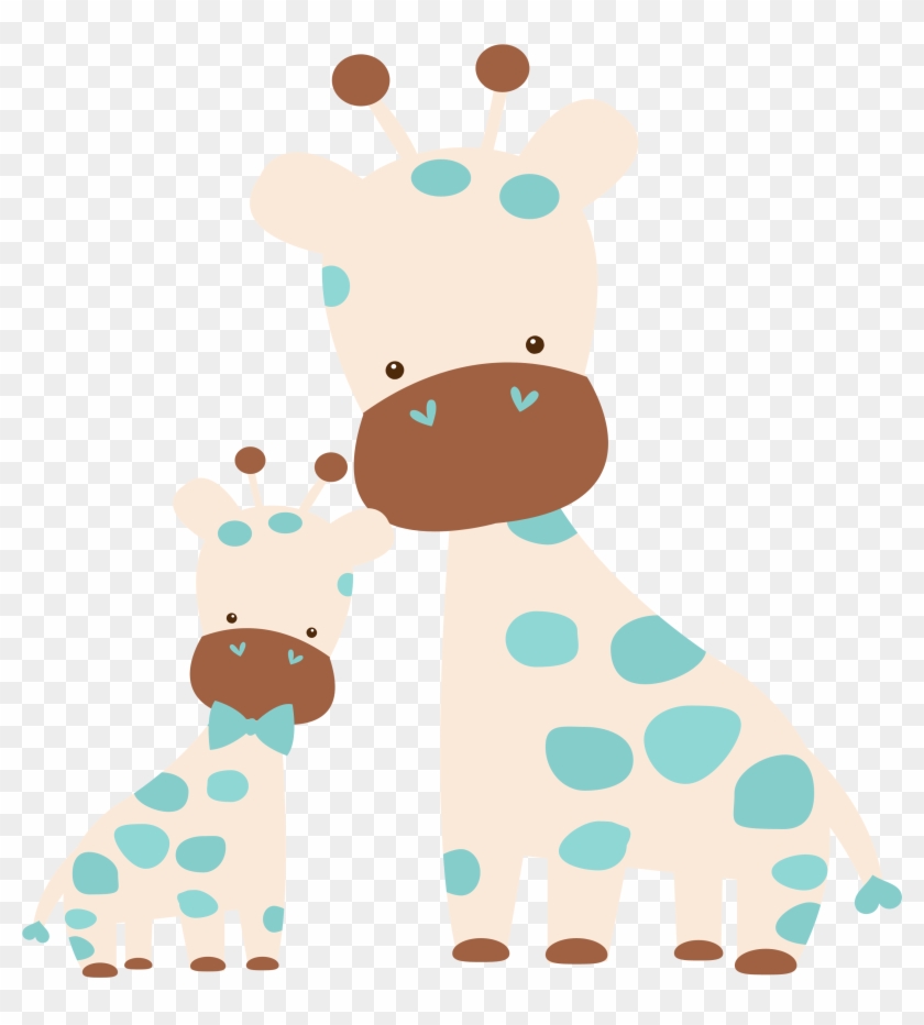 Photo By @kammytroquinhas - Mom And Baby Giraffe Clip Art #368785