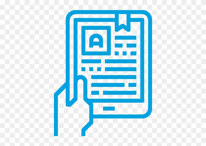 Hand Holding A Tablet - E Reader Icon Png #370835