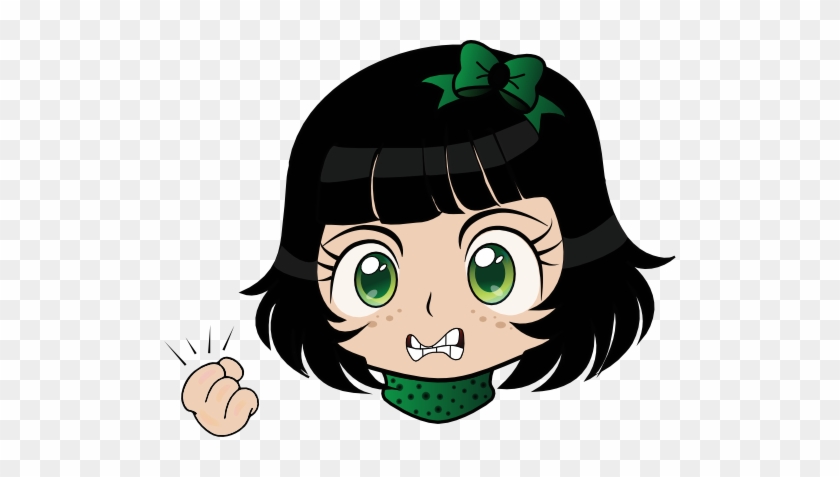 Angry Girl Manga Smiley Emoticon - صور بنت كرتون غاضبة #370874